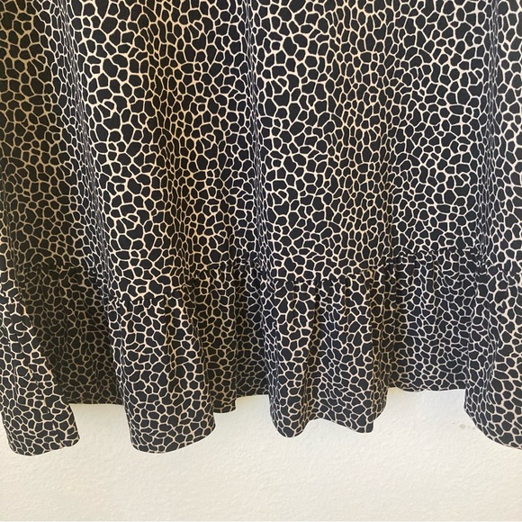 Michael Kors Animal Print Black and Tan Ruffled Midi Sundress | NWT - Picture 7 of 10